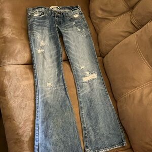 Women's Blue Distressed Jeans
